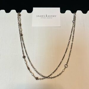 James Avery RETIRED Silver and Bronze Necklace with Cultured Pearls